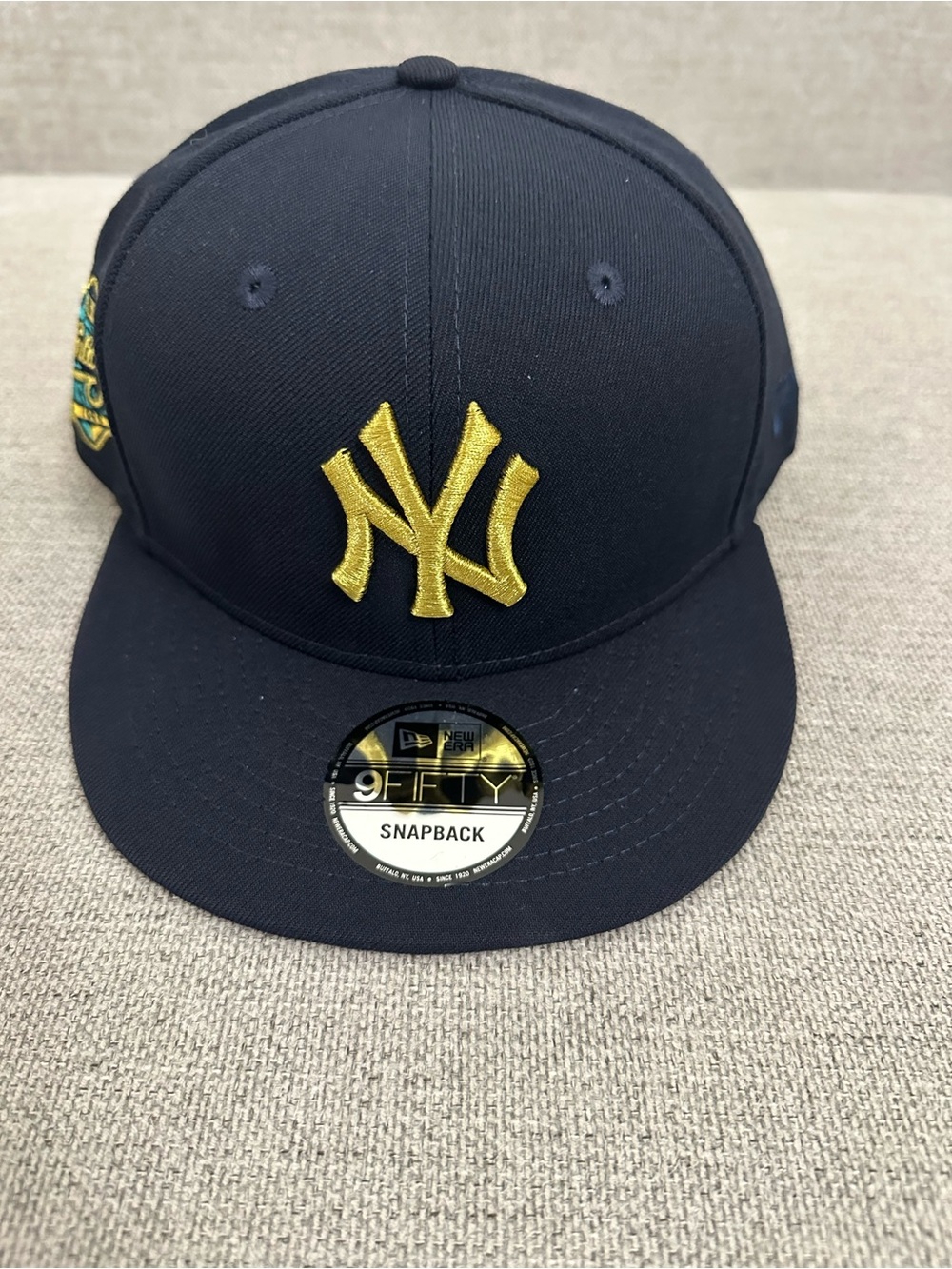 New Era Navy World Series 9Fifty Snapback Hat with Gold NY Embroidery